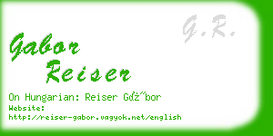 gabor reiser business card